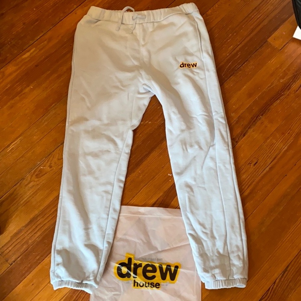 AUTHENTIC DREW HOUSE SWEATPANTS (LIGHT BLUE, M)